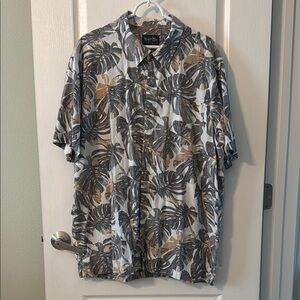 Salt Life Gray and Brown Casual Button Down Shirt